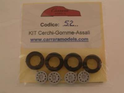 W43-52 Set Ruote Campagnolo per Alfa Romeo Giulietta, TZ1 ecc.. anni '60 '70 1:43